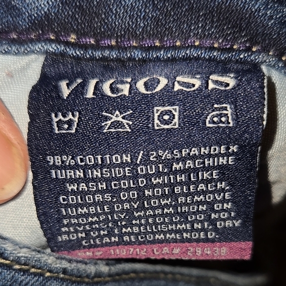 Vigoss Blue The Jagger Distressed Skinny  Jeans Size 29 Waist - Picture 6 of 6